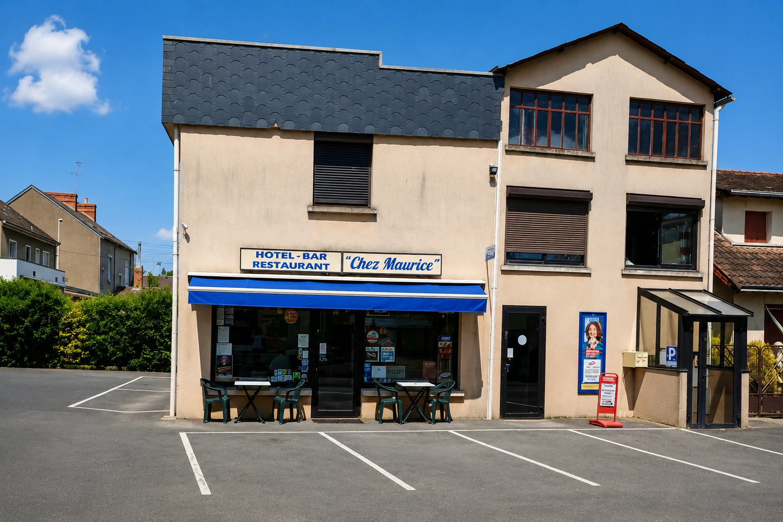 Façade de l'hôtel restaurant Chez Maurice à Châteauroux
